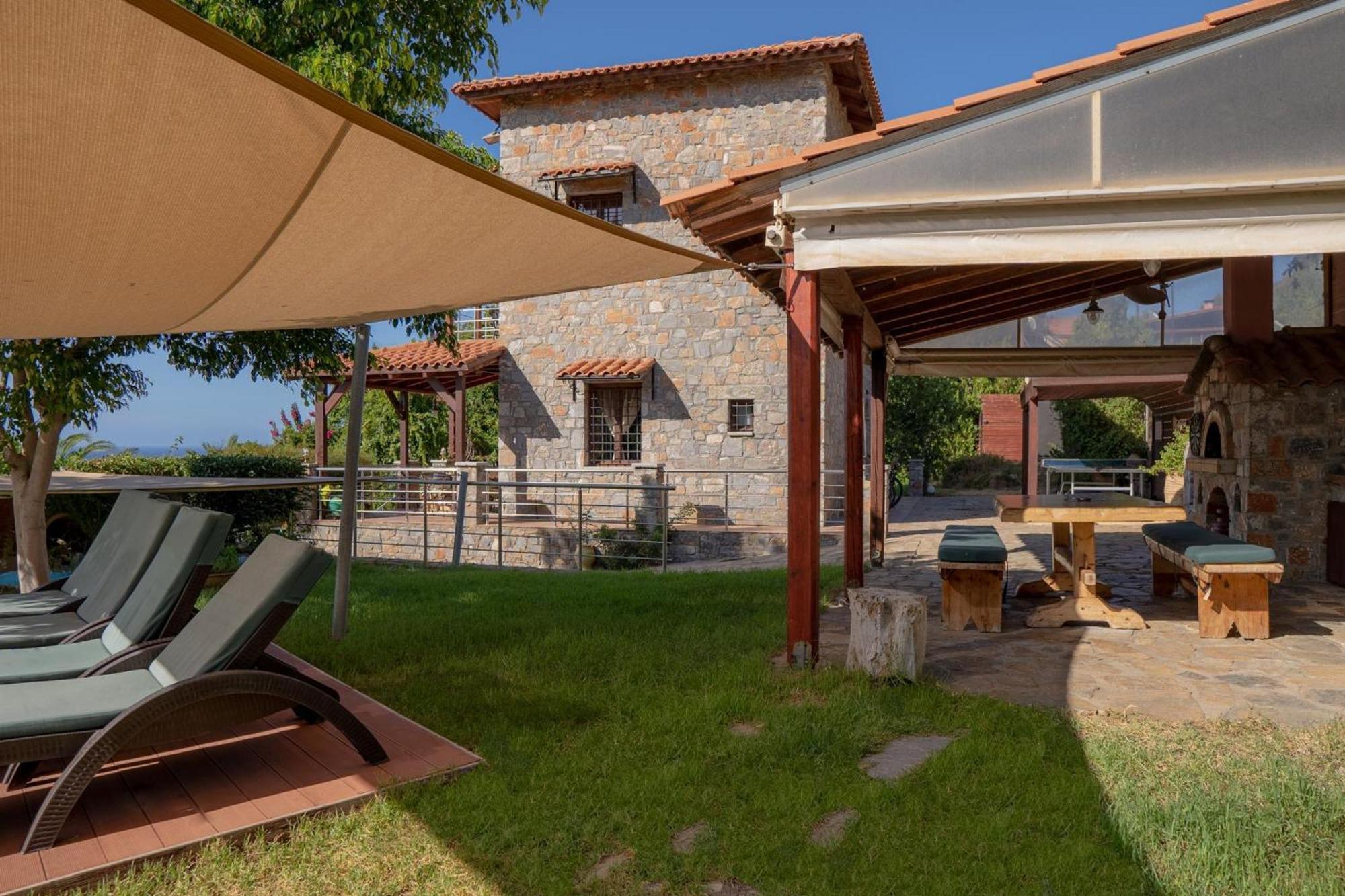 Iris Stone Built Villa Milatos Bagian luar foto