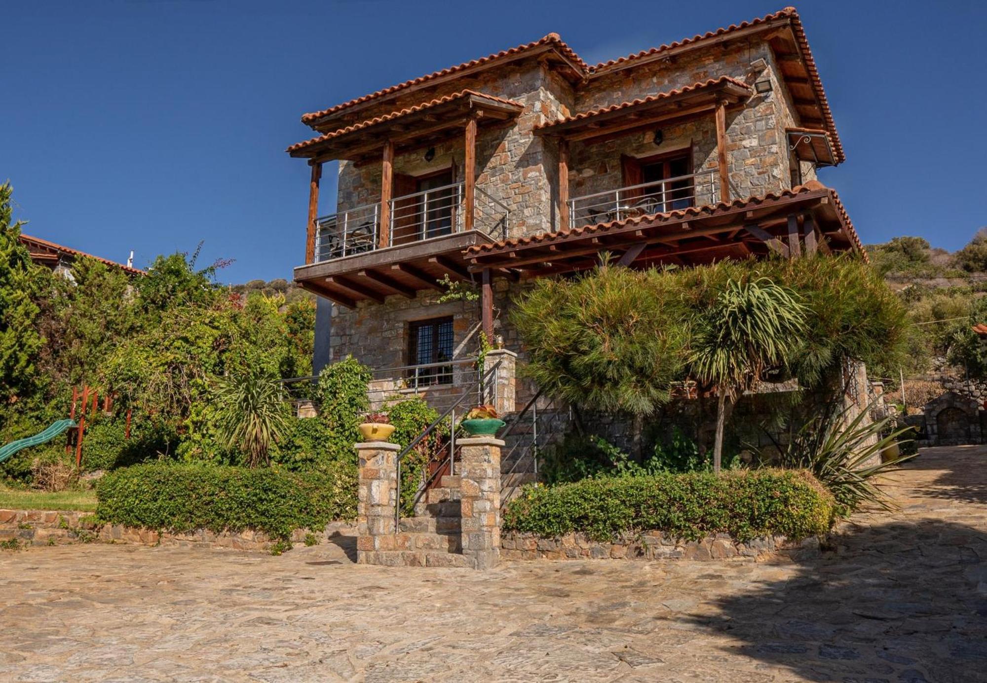 Iris Stone Built Villa Milatos Bagian luar foto